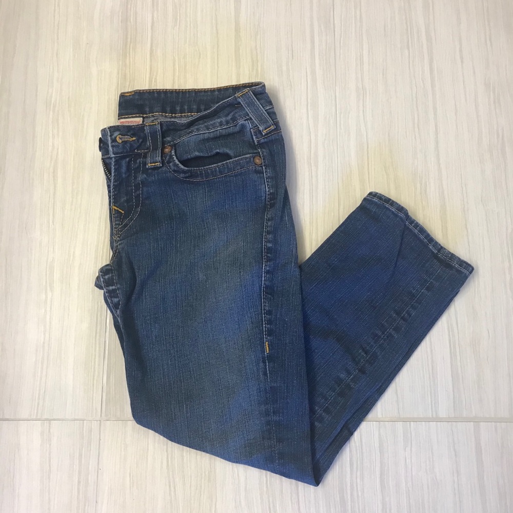 True religion low rise crop jeans